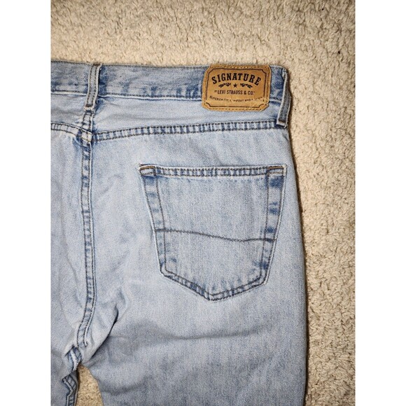 Signature by Levi Strauss & Co Men's 34x29 Relaxed Straight Fit Denim Jeans - Picture 5 of 6